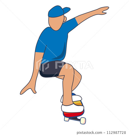 A man playing skateboarder.  112987728