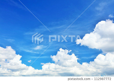 Summer blue sky and clouds Summer blue sky and clouds 112987772