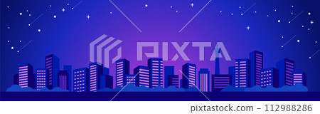 星空與夜晚的城市景觀 星空與夜晚的城市景觀 112988286