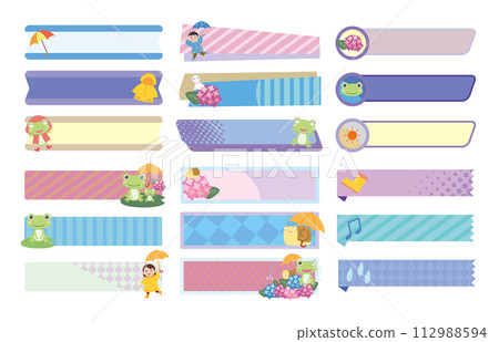 Illustration material set of the rainy season Illustration material set of the rainy season 112988594