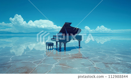 Piano on the Salar de Uyuni 112988844