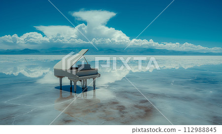 Piano on the Salar de Uyuni 112988845