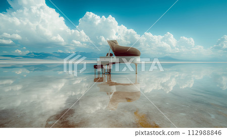 Piano on the Salar de Uyuni 112988846