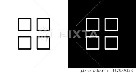 帶有簡單圖標符號的向量圖標 112989358