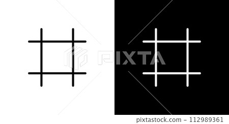 Simple checkerboard vector icon 112989361
