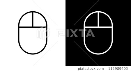 Simple mouse vector icon Simple mouse vector icon 112989403