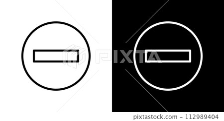 Simple stop sign vector icon Simple stop sign vector icon 112989404