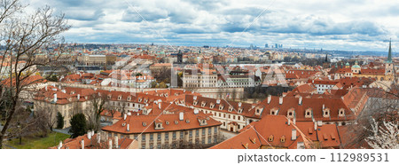 Panorama of old historic town Prague, in Czech Praha, Central Bohemia, Czech Republic Panorama of old historic town Prague, in Czech Praha, Central Bohemia, Czech Republic 112989531