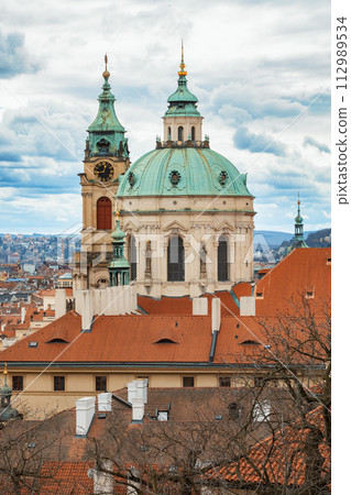 Panorama of old historic town Prague, in Czech Praha, Central Bohemia, Czech Republic Panorama of old historic town Prague, in Czech Praha, Central Bohemia, Czech Republic 112989534
