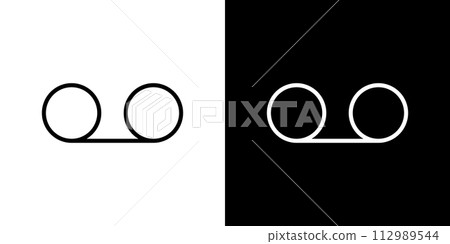 簡單的記錄按鈕向量圖標 簡單的記錄按鈕向量圖標 112989544