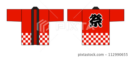 Festival/summer festival / Happi coat vector template illustration 112990655