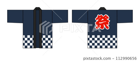 Festival/summer festival / Happi coat vector template illustration Festival/summer festival / Happi coat vector template illustration 112990656
