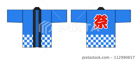Festival/summer festival / Happi coat vector template illustration Festival/summer festival / Happi coat vector template illustration 112990657