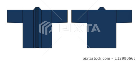Happi coat vector template illustration Happi coat vector template illustration 112990665
