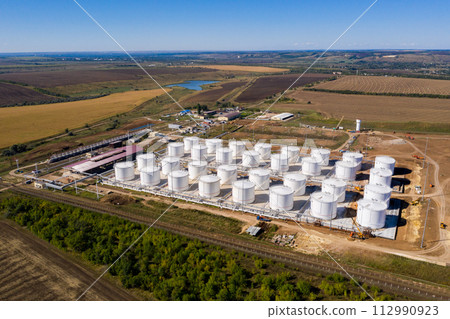 Construction of oil and fuel storage tank farm. 112990923
