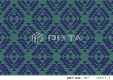Navajo tribal vector seamless pattern. Native American ornament. Ethnic South Western decor style. Boho geometric ornament. Vector seamless pattern. Mexican blanket, rug. Woven carpet illustration. Navajo tribal vector seamless pattern. Native American ornament. Ethnic South Western decor style. Boho geometric ornament. Vector seamless pattern. Mexican blanket, rug. Woven carpet illustration. 112991194