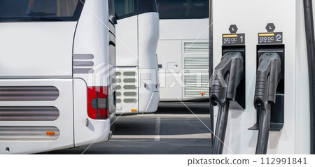 Electric buses with charging station Electric buses with charging station 112991841