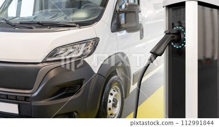 Electric delivery van with electric vehicles charging station 112991844