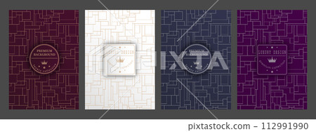 A luxurious pattern. A set of spectacular patterns for covers, prints, interior design, premium packaging and creative ideas 112991990