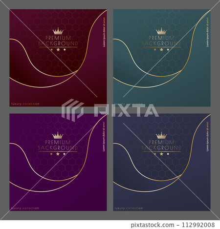 A luxury design template. Premium cover, banner, poster. Design for packaging, postcards or invitations. A creative idea 112992008