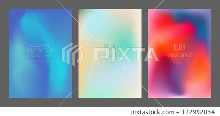 Colorful blurred background. The color gradient of the cover, book, magazine catalog. A template for a banner, poster and brochure. An abstract version of modern design 112992034