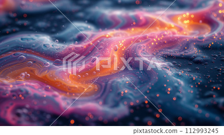 AI 產生的流動油漆混合在一起的圖像 112993245