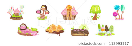 Sweet Candy Wonderland and Forest Object Vector Set Sweet Candy Wonderland and Forest Object Vector Set 112993317