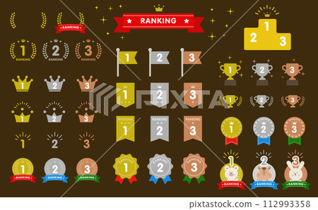 Vector ranking icon set 112993358