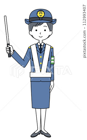 女警的交通維護插畫 112993407