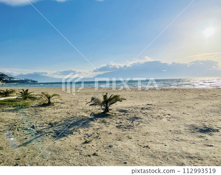 Summer cityscape of Vlore town. Adriatic sea, Albania. 112993519