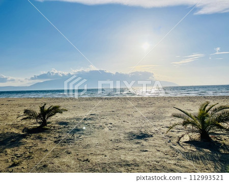 Summer cityscape of Vlore town. Adriatic sea, Albania. 112993521