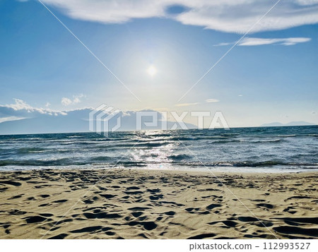 Summer cityscape of Vlore town. Adriatic sea, Albania. 112993527