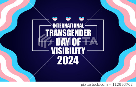 International transgender day of visibility text with flag illustration design International transgender day of visibility text with flag illustration design 112993762