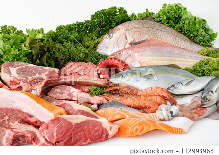 Meat, fish, gathering 112993963