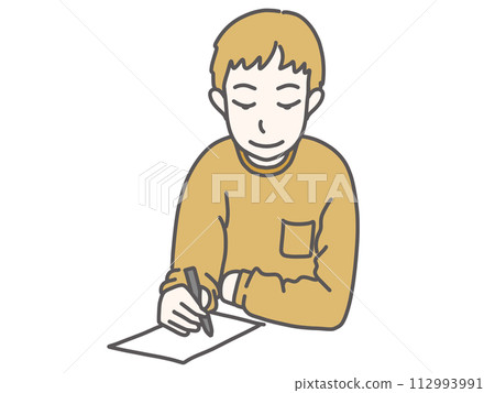 man taking notes man taking notes 112993991