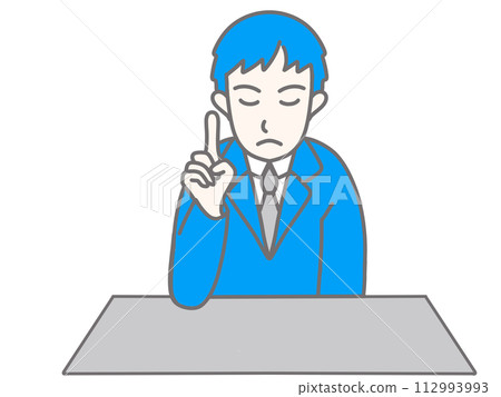 商人帶著困擾的臉關注 商人帶著困擾的臉關注 112993993