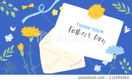 康乃馨背景框架靈感來自父親節，簡單的手繪插圖 112994869