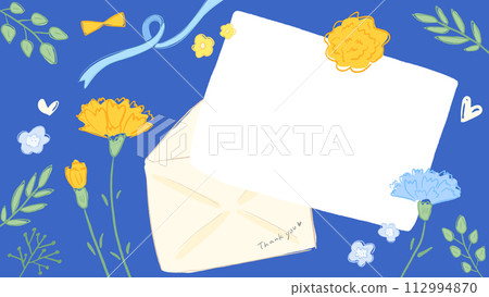 康乃馨背景框架靈感來自父親節，簡單的手繪插圖 112994870