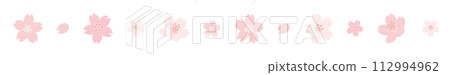 櫻花的可愛線條插圖 櫻花的可愛線條插圖 112994962