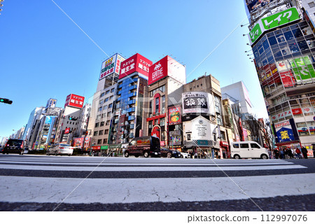 歌舞伎町入口十字路面風景 歌舞伎町入口十字路面風景 112997076
