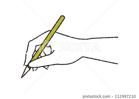 用鉛筆的手 112997210