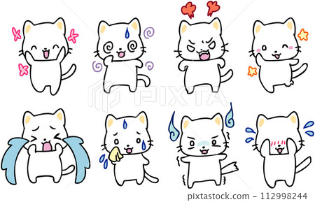 Cat with various emotions Cat with various emotions 112998244