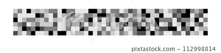 Censor blur texture. Gray pixel mosaic backgrounds. Checkered pattern to hide text, image or another prohibited, privacy or adult only content. Vector graphic illustration 112998814