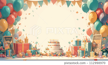 生日背景框架 112998970