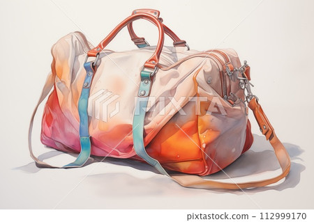watercolor of bag by Generative AI 112999170