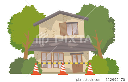 禁止進入的指示空置建築物 禁止進入的指示空置建築物 112999470