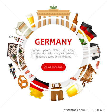Germany Object and Symbol Banner Design Vector Template 113000329