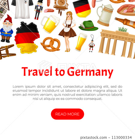 Germany Object and Symbol Banner Design Vector Template 113000334