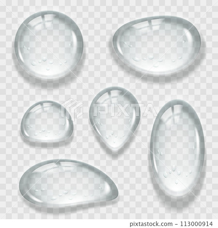 Vector water drops collection. 113000914