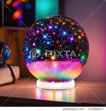 Plasma globe lamp. Modern interior decor, science toy for children. Plasma globe lamp. Modern interior decor, science toy for children. 113000951